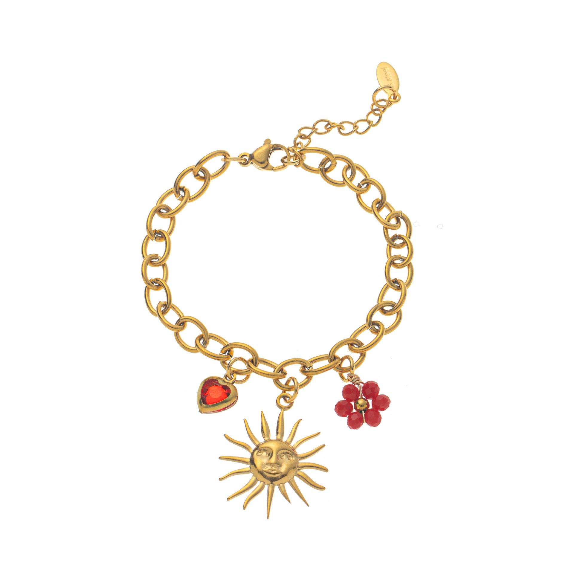 

Handmade Color Braided Rope Titanium Steel Bracelet Women S Light Luxury Multi-Pendant Summer Natural Stone