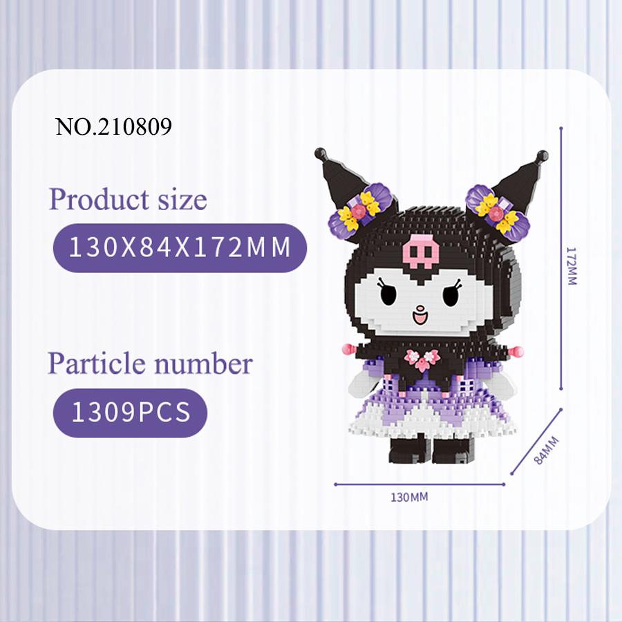 Sanrio Kuromi Carton Anime Blocks Toys Diamond Particles Micro Mini Action Figure DIY Children Toys Birthday Gifts