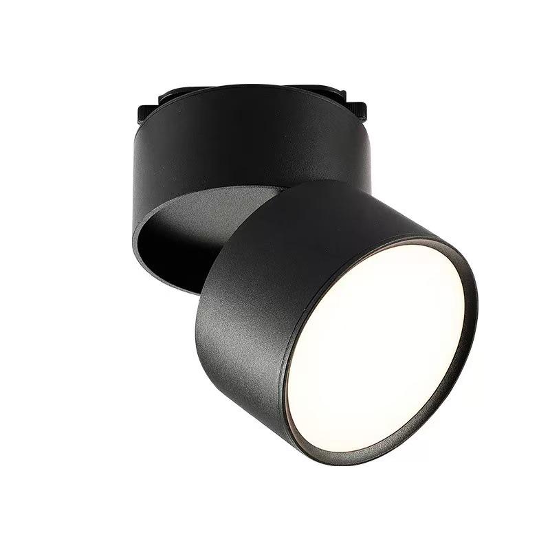 Adjustable LED Surface-Mounted Round Downlight for Living Room, Hallway, or Corridor - No Cutouts Needed, Smart Dimming Ceiling Lamp