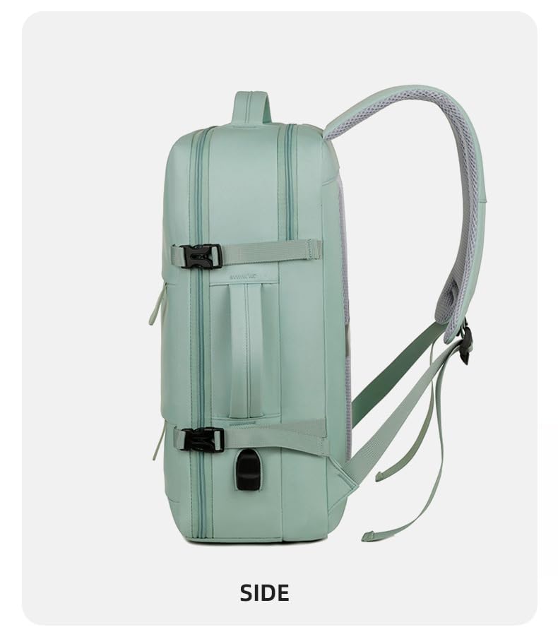 Shaelyka Rucksack für Herren und Damen, Großes Fassungsvermögen, Business, Pendeln, Schule, Reisen, Passt für 15,6-Zoll-PC, A4-Format, USB-Kabel im Lieferumfang enthalten, Wasserdicht,