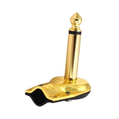 6.35 Mm Mono -jack Right -angled Plug Flat Male Guitar Effect -Pedal Connection