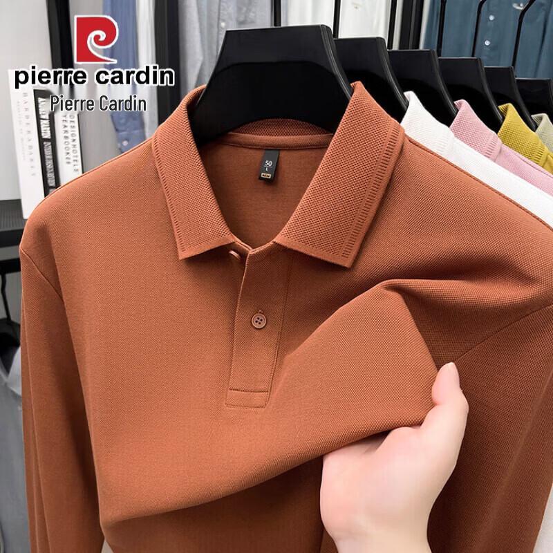 Pierre Cardin Men's Long-Sleeve Mercerized Cotton Polo Shirt