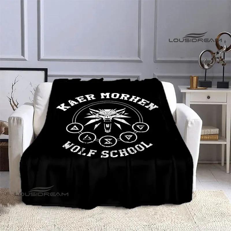 W-Witcher game Printing blanket Flange Warm blanket picnic blanket Home travel blanket bed linings Birthday Gift picnic blanket