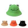 Cappello da Sole per Bambini con Design a Rana Cappellino in Cotone a Tesa Larga Regolabile Protezione Esterna per Bambine e Bambini