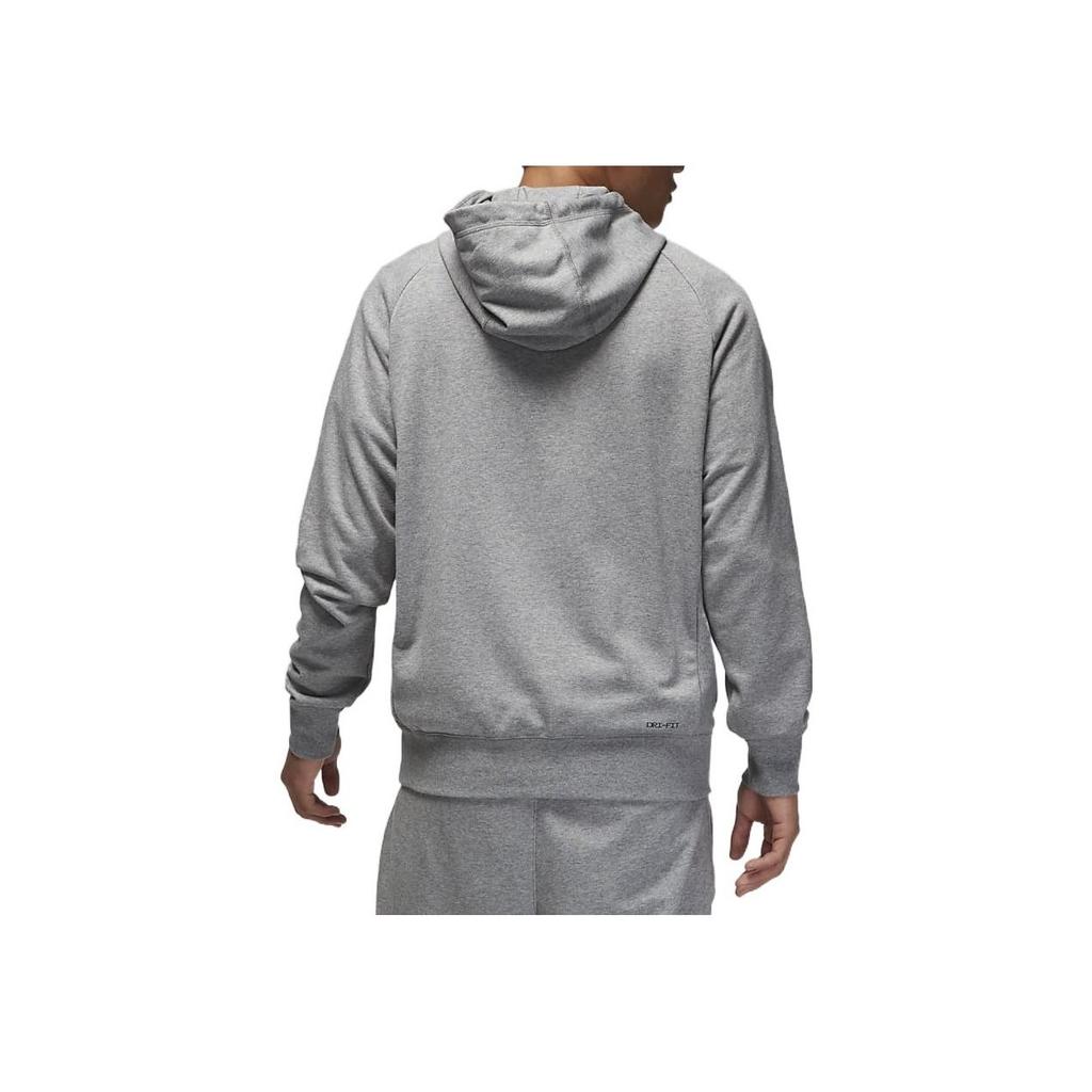Jordan Solid Color Hooded Pullover with Printed Logo Long Sleeve Sweatshirt Men Tops Carbon-Gray DQ7328-091