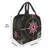 Gothic Blood Moon Pattern Insulated Lunch Bag for Women Children Portable Food Boxes Thermal Lunch Box Tote