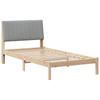 Bed Frame with Headboard Brown 100 X 200 Cm Solid Pine Wood