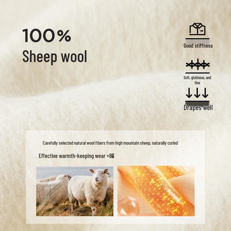 Women's 100% Wool Double-Faced Mid-Length Loose Coat