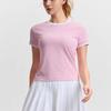 FILA Dopamine Casual Slim Fit Knitted Short Sleeve T-Shirt Women T-Shirts Pink A11W513102FPK
