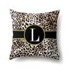 Polyester Pillow Case Decorative Leopard Print Home Furnishing 26 English Letter Printed Pillow Case