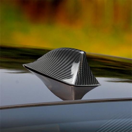 Bright Carbon Fiber Car Roof Antenna Sticker Case For BMW 7 Series F01 2009-2014