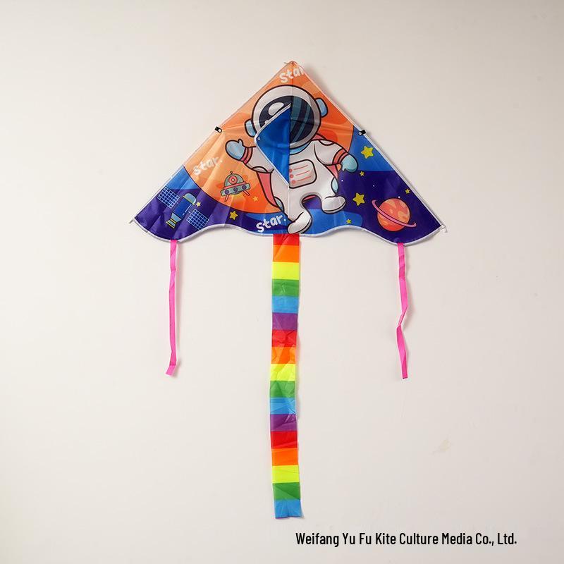 1m Cartoon Curved Edge Triangle Kite for Kids - Outdoor Flying Model