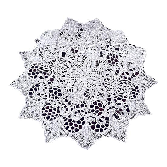 Round Lace Coaster White Lace Floral Coaster Retro Drink Coaster Heat Insulation