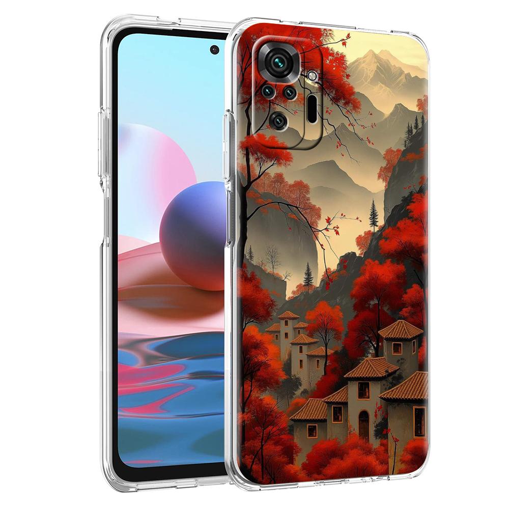 

Transparent Phone Case for Redmi 14C 13C 10C 10 9 Note 13 12 11 K50 K40 Plus Pro 4G 5G Soft TPU Cover Abstract Flower Pattern Note 12 Pro 4G