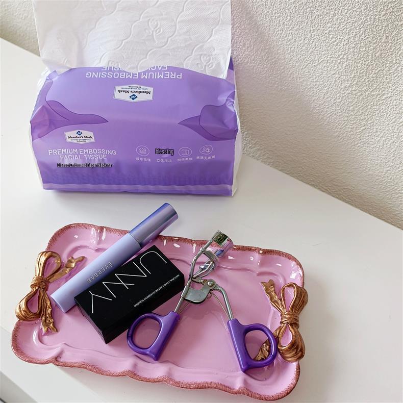 Non-slip Resin Jewelry & Cosmetic Display Tray for Bathroom