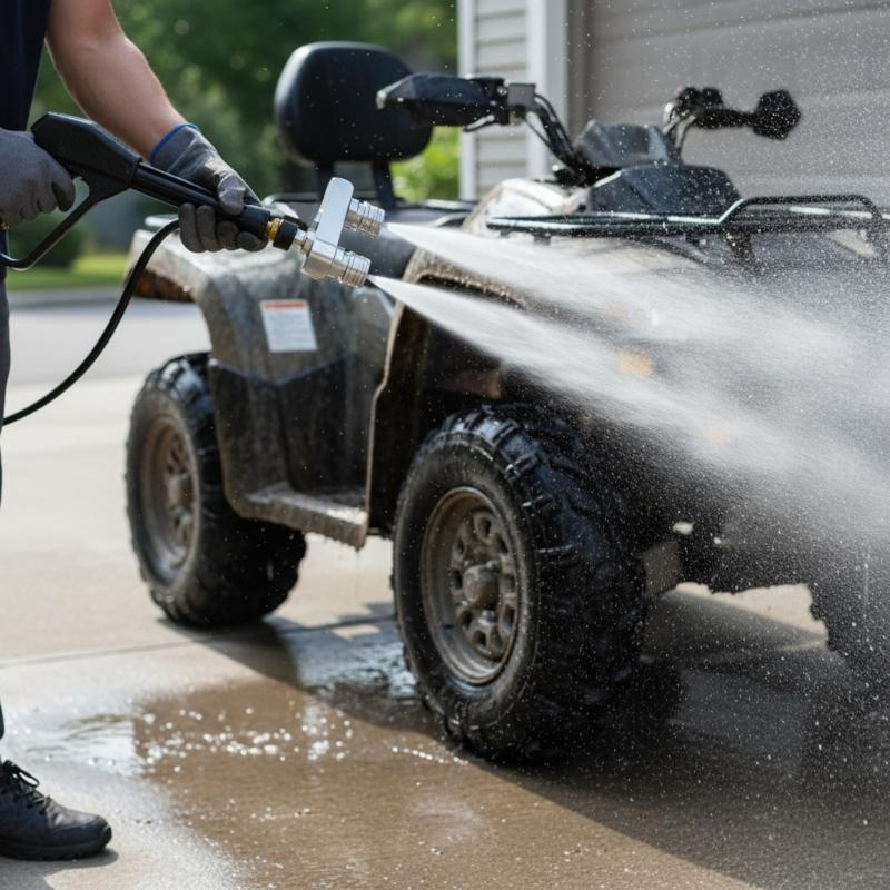 Multi Function Pressure Washer Nozzle Kit 1/4 Inch Quick Connection For Car Outdoor Cleaning With Stainless Steel Tips