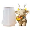 Flexible Silicone Cow Shape Planter Mold For Resin Art Concrete Cement Casting And Decorative Candle Container