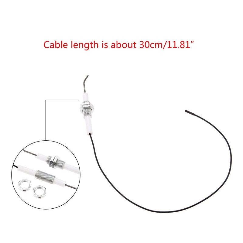 Gas Grill Heater Cooker Range Stove Spare Parts Igniter Ceramic Electrode with Cable Ceramic Ignition Needle Accessories