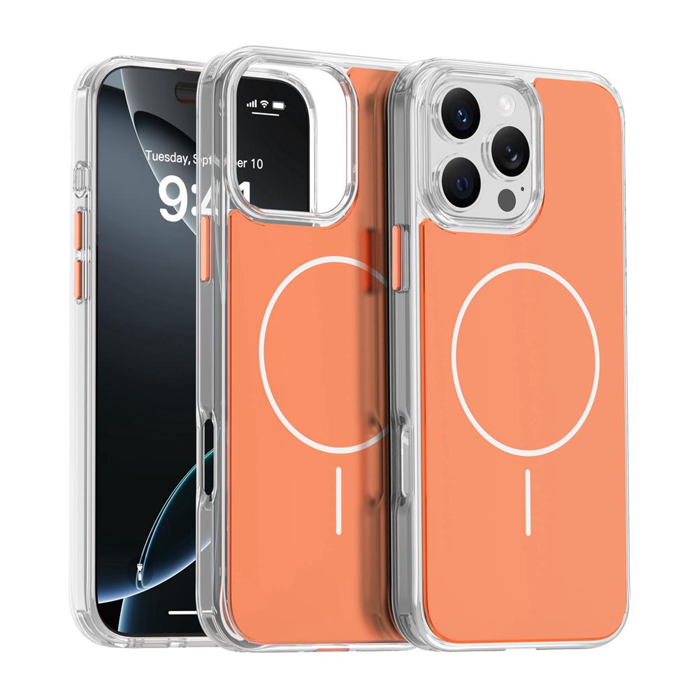 KEYSION Luxury Magnetic Case for MagSafe for iPhone 14 15 16 Pro Max Soft TPU+PC Wireless Charging Shockproof Phone Back Cover