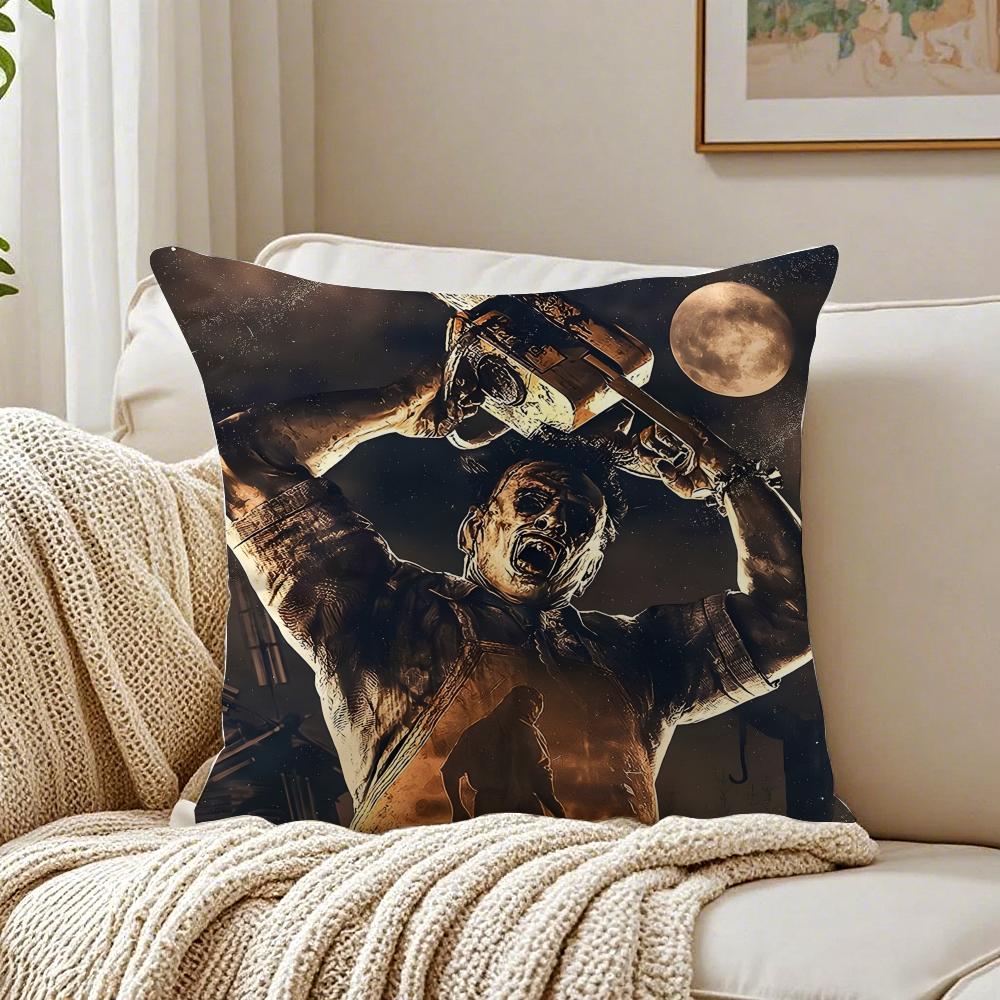 Movie Horror The TTexas Chain Saw MMassacre Cushion Cover Pillowcase Antidustmite Living Room Sofa Decor Cushion Room