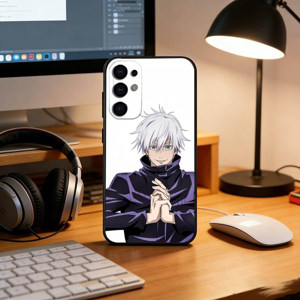 Anime J-Jujutsu Kaisen S-Satoru Gojo Phone Case Black Silicone Soft For Samsung S25,S24,S21,S22,S23,S30,Ultra,S20,Plus,Fe,Lite