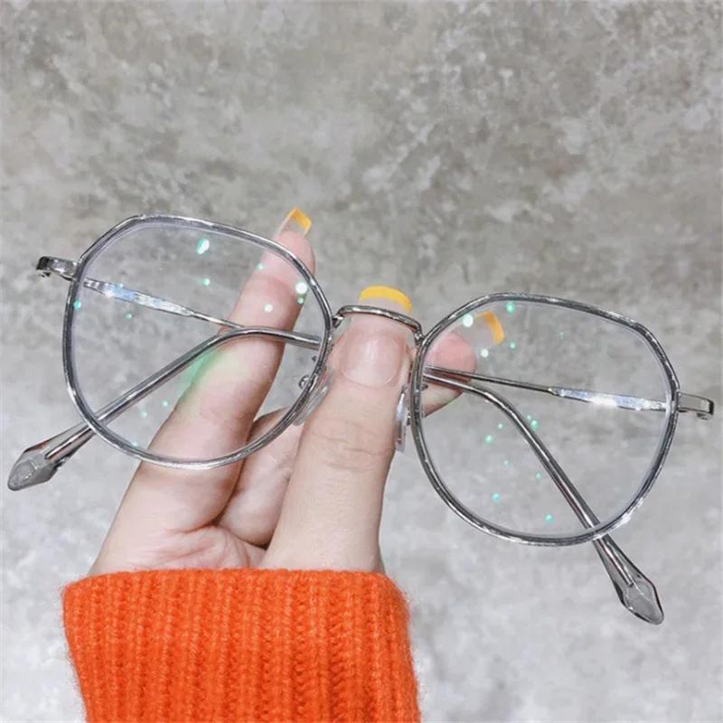 Myopia Glasse for Women with Minus Degree Round-shaped Nearsighted Eyewear Diopter -0.5 -0.75 -1.25 -1.5 -2.0 -2.5 -3.0 To -6