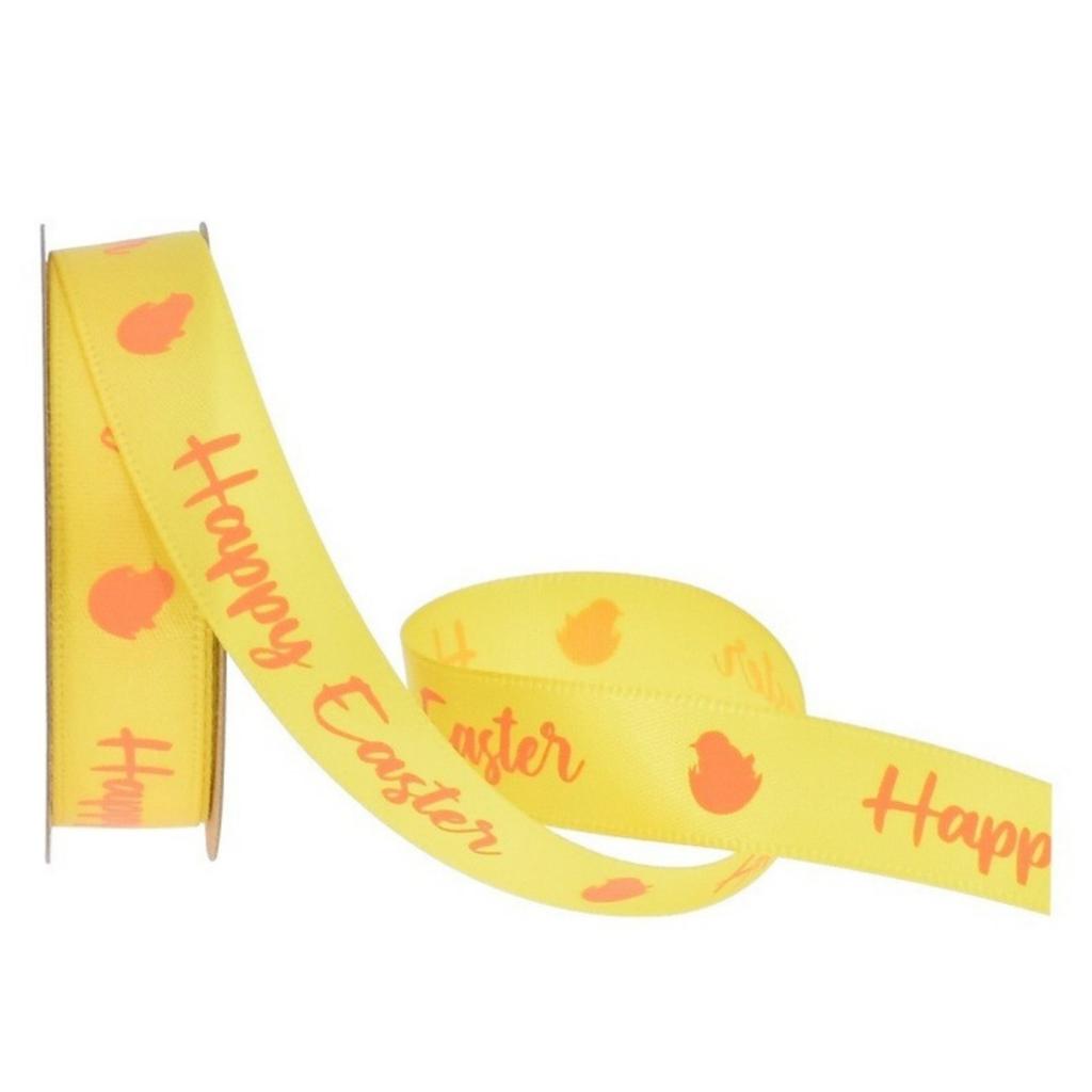 1.5 * 1800cm Easter Cute  Ribbon - Bow Tie Wrapped Satin Ribbon Easter Egg Weaving Ribbon