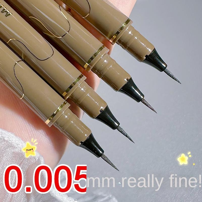 Liquid Eyeliner Quick Dry Waterproof Non-Smudging Long-Lasting Ultra-Thin Precision Eyeliner with Cotton Tip - Perfect for Beginners