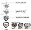 3Pcs Heart Shape Reflective Bird Scare Discs Double Sided Metal Hanging Bird Deterrent Wind Spinner for Garden Patio Farm