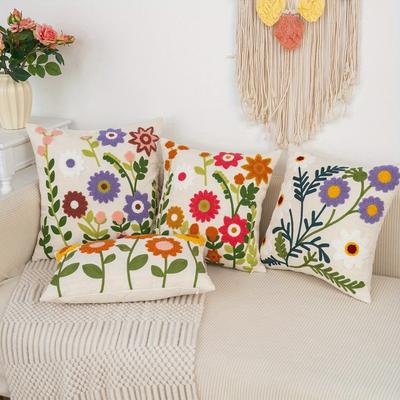Pc Colorful Daisy Throw Pillow Cover D DoubleSided Print Soft Polyester Cushion Case for Home Sofa Bedroom Car Decor