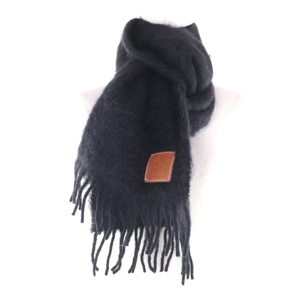 Excellent LOEWE Scarf black mohair Women F811257X01 Used