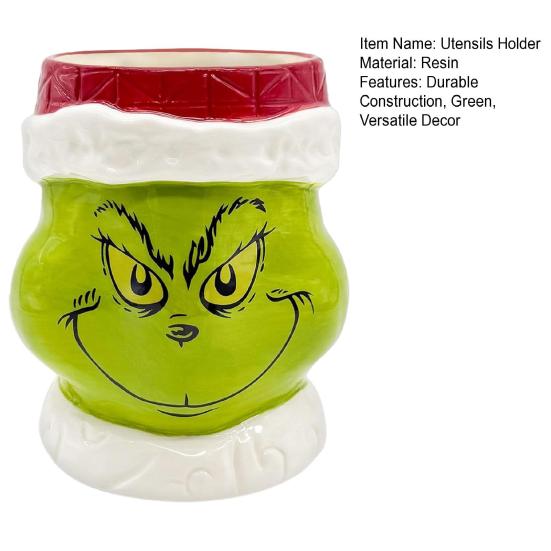 Keramik Grün Utensilienhalter Weihnachten Utensilien Topf Rustikales Bauernhaus Innen Organizer Weihnachts-Küchendekor