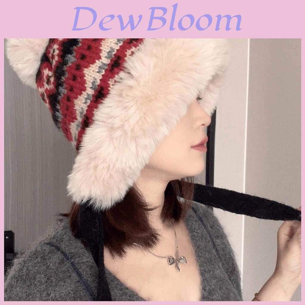 Traditional Style Knitted Hat For Women With Ear Protection And Neck Guard For Winter Cold Weather