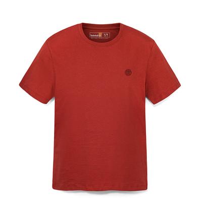 Atmungsaktives Slim-Fit Dopamin T-Shirt mit kurzen Ärmeln Herren Tops Chili-Rot A2EKJ-DV5