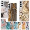 Fashion Gold Pink Geometric Marble Print Soft Case for Samsung Galaxy S25 S24 S23 S22 Ultra S21 Plus S20 FE Phone Shell S10 + Pa