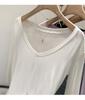 Korean Casual V-Neck Short-Sleeve T-Shirt: Summer 2026 Trendy Slimming Top
