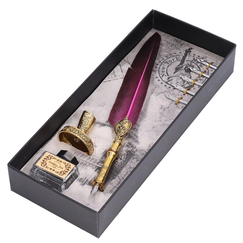 Feather Pen Fluent Comfortable Writing Vintage Elegance Exquisite Workmanship Quill Feather Pen for