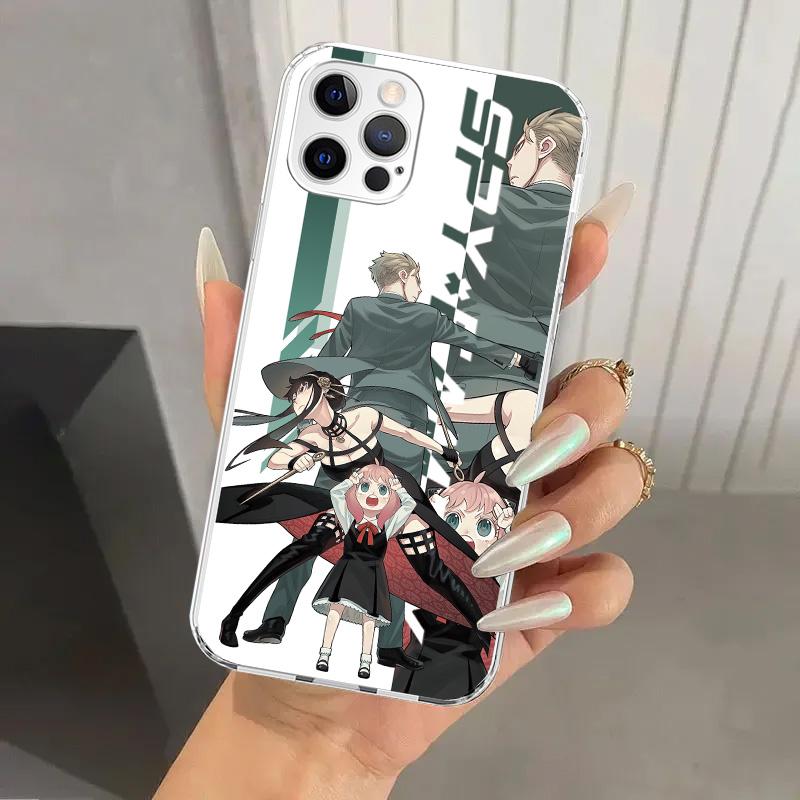 Anime Spy Family Anya Phone Case for Iphone 16 15 14 13 12 Mini 11 Pro Max 16E X XS XR 7 Plus 8 SE 2020 Soft Funda Print Shell