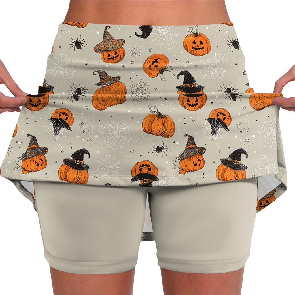 Elastic Yoga Culottes For Women Print Athletic Shorts Lightweight High Waist Skinny Joggers