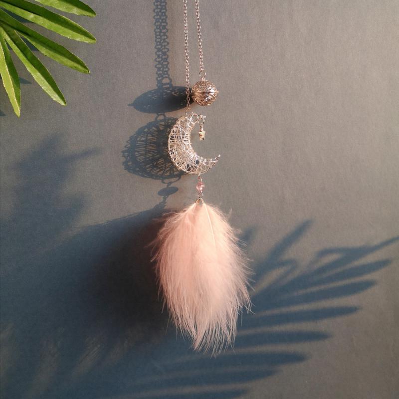 Car Dream Catcher Feather Pendants White Fluffy Feather Soft Hanging Ornament Auto Home Wall Pendant Decoration Gifts New