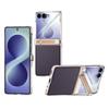 Samsung Galaxy Z Flip 8 Hülle, Scharnier-Ständer, mit Glas für äußeren Bildschirm, Lila