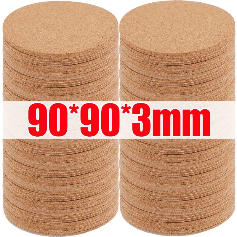 50/1PCS Non-Slip Cork Coaster Natural Wooden Cup Mat Heat Insulation Pads Tea Coffee Mug Drinks Holder Table Decor Accessories