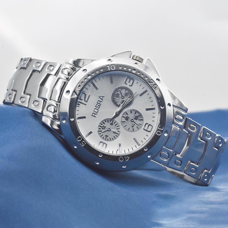 Herren Business Uhren Mode Stahlband Herren und Damen Luxus Gold Lässig Paar Uhren Drei Augen Zifferblatt Armbanduhr