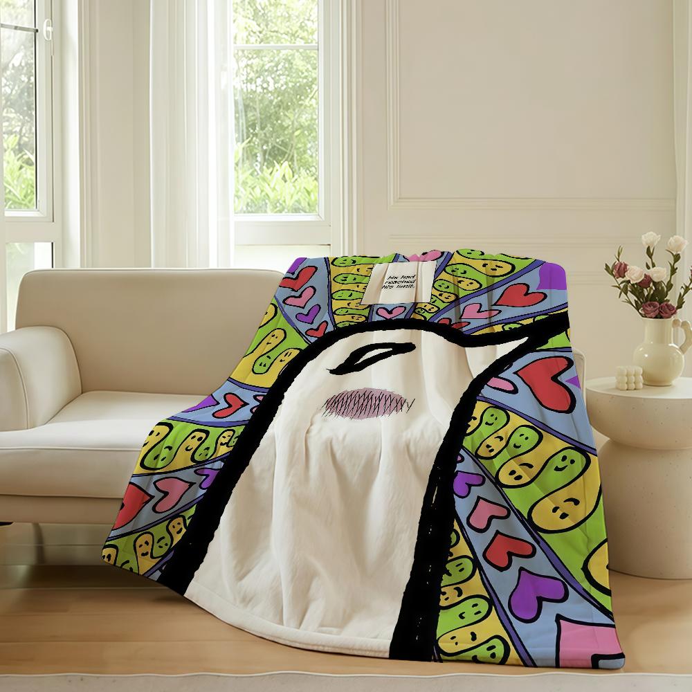 Cartoon Goodnight Punpun Blanket For Sofa Office Bed Plane Travel Sleep Read Relax Camping Soft And Warm
