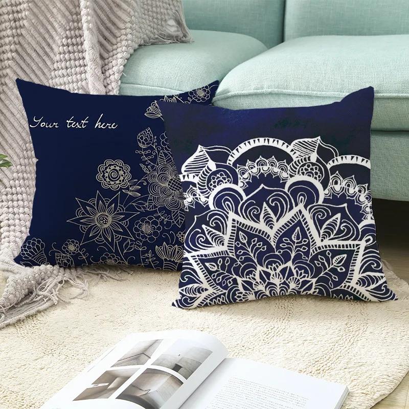 Bohemian Geometric Square Pillowcase Ethnic Retro Sofa Pillow Cover Home Decorative Cushion Cover 45x45cm Throw Pillow Case