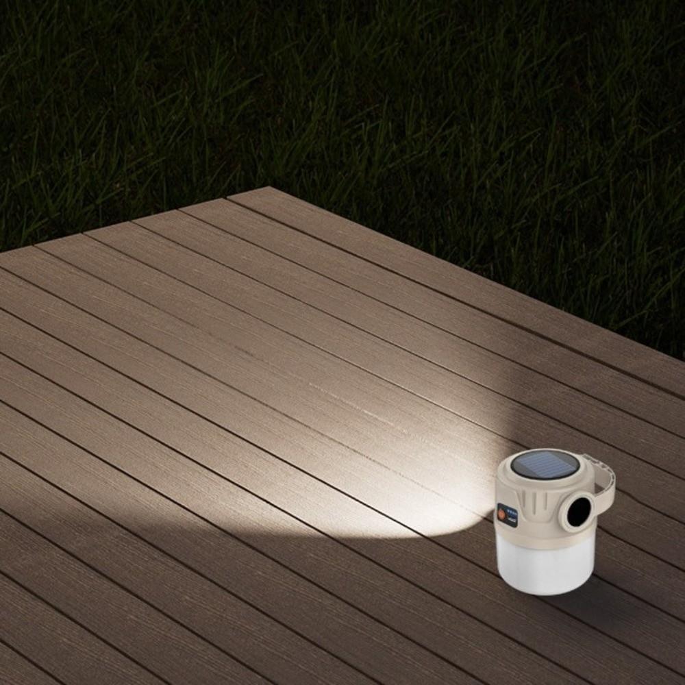 LED Light Solar Powered Light USB Rechargeable IP55 Waterproof Rechargeable Light Handheld Design Multi Functional Tent Light