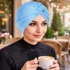 Wrap Style Twist Knot Turban Hat Elastic Islamic Headband Fashion Hijab Caps  Hair Loss