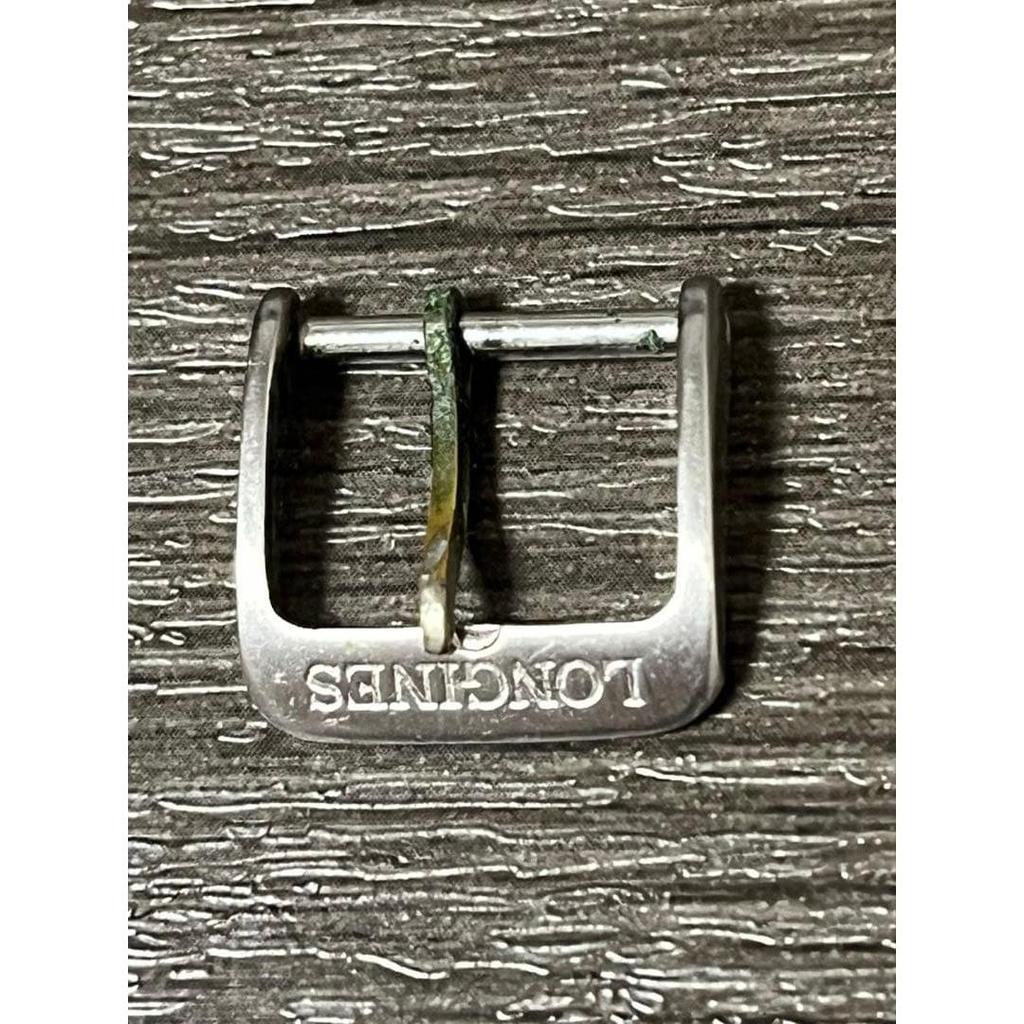 Used LONGINES Watch Buckle Silver Color Logo Engraved 414mm