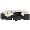 VidaXL Salon de jardin 8 pcs avec coussins noir résine tressée 3269326