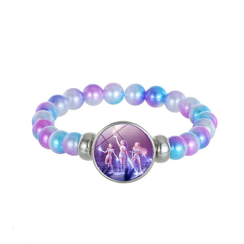 1Pc Demon Hunters K-Pop Lumi Zoe Mira Saja Boy Color Bead Bracelet